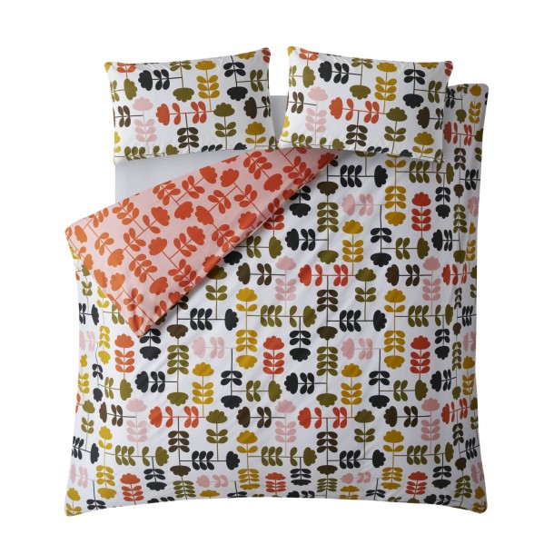 Set de cama Orla Kiely. Estampado floral Cut Stem de Orla Kiely. Tallo característico. Reversible, multicolor.