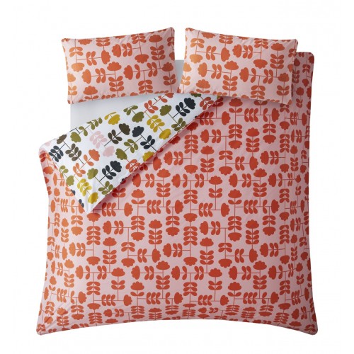 Set de cama Orla Kiely. Estampado floral Cut Stem de Orla Kiely. Tallo característico. Reversible, multicolor.