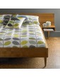 Orla Kiely bed set. Scribble floral print and stem. Natural style. 100% cotton, 200 thread count.