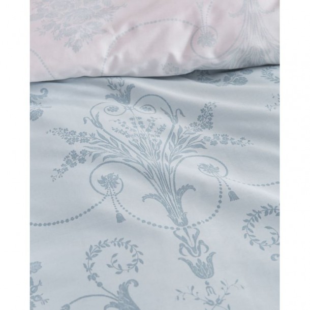 Classic floral design, Laura Ashley. Inspired by 18th century France, seaspray. 200 thread count cotton sateen. Reversible.