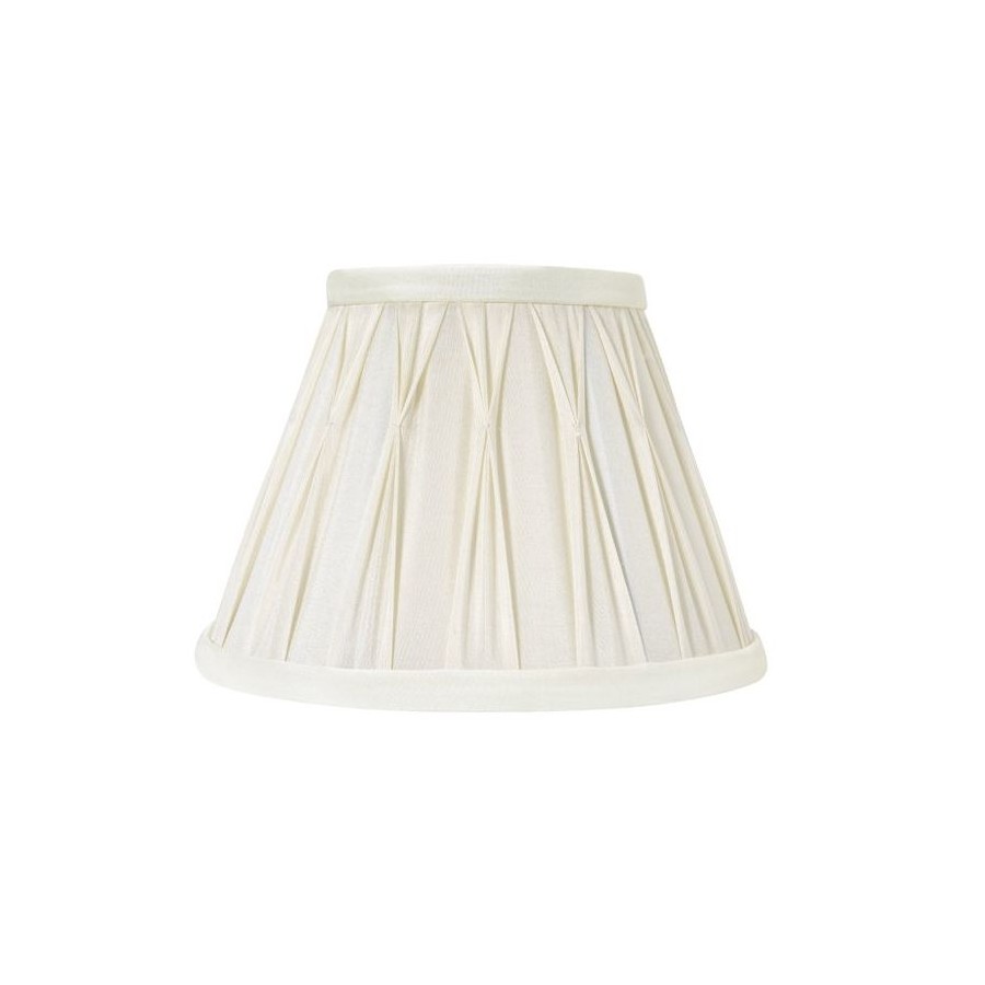 Fenn lampshade in 100% silk, pleated by Laura Ashley in ivory.