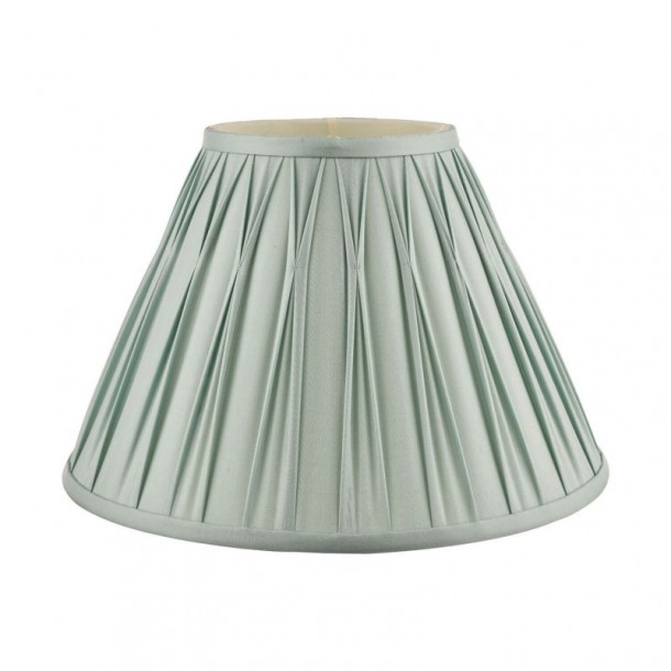 Fenn lampshade in 100% silk, pleated by Laura Ashley in duckegg.