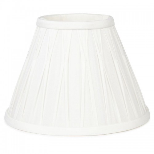 Fenn lampshade in 100% silk, pleated by Laura Ashley in vintage white.