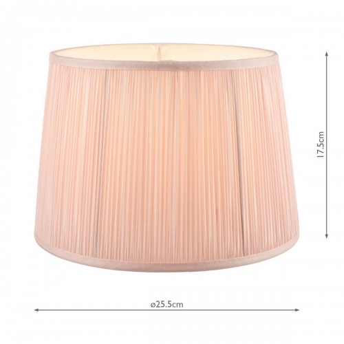 Laura Ashley traditional silk shade blush pink. pleated design. Available in various diameters.