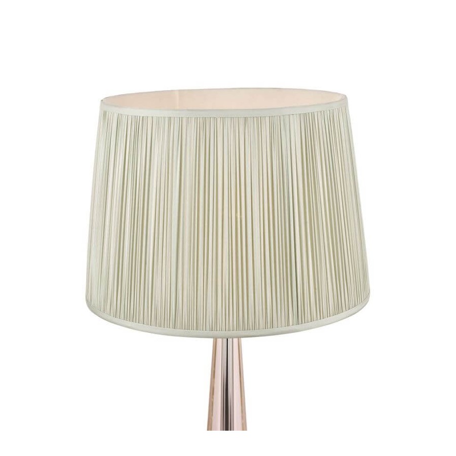 Laura Ashley lampshade, sage traditional silk. pleated design. Available in various diameters.
