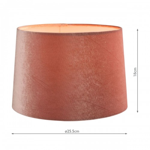 Velvet finish shade, Laura Ashley. Blush pink and in various diameters. For lamp base, or ceiling.