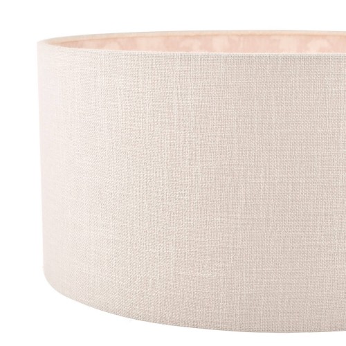 Hazelton Cylinder Shade, Laura Ashley. Silver exterior and pink interior. Linen and silk. Romantic Opulence Collection.