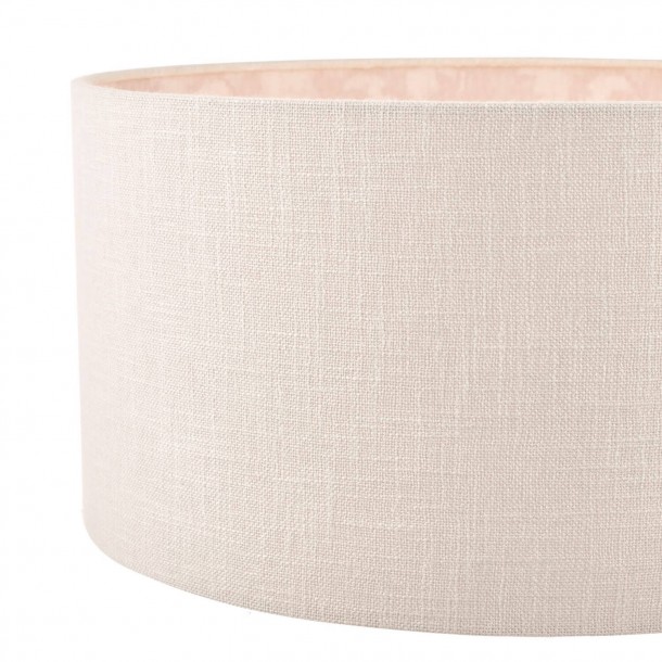 Hazelton Cylinder Shade, Laura Ashley. Silver exterior and pink interior. Linen and silk. Romantic Opulence Collection.