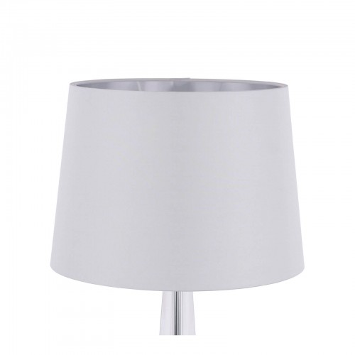 Emyr conical shade, Laura Ashley. Handcrafted with silver silk and silver interior. Reversible device for ceiling shade.
