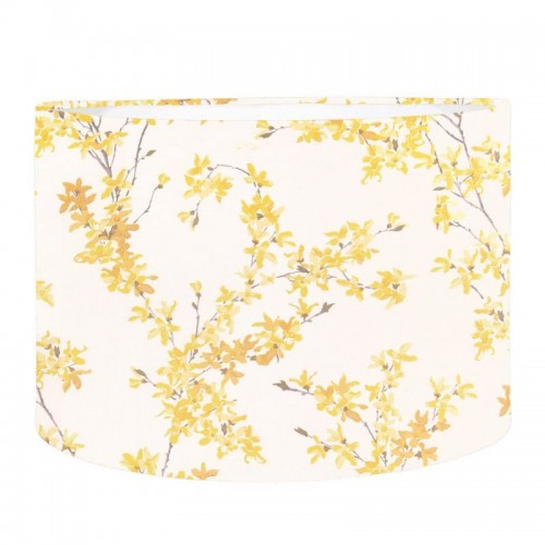 Cylindrical display yellow flowers, Laura Ashley. Handmade. Suitable for desktop in 2 sizes.