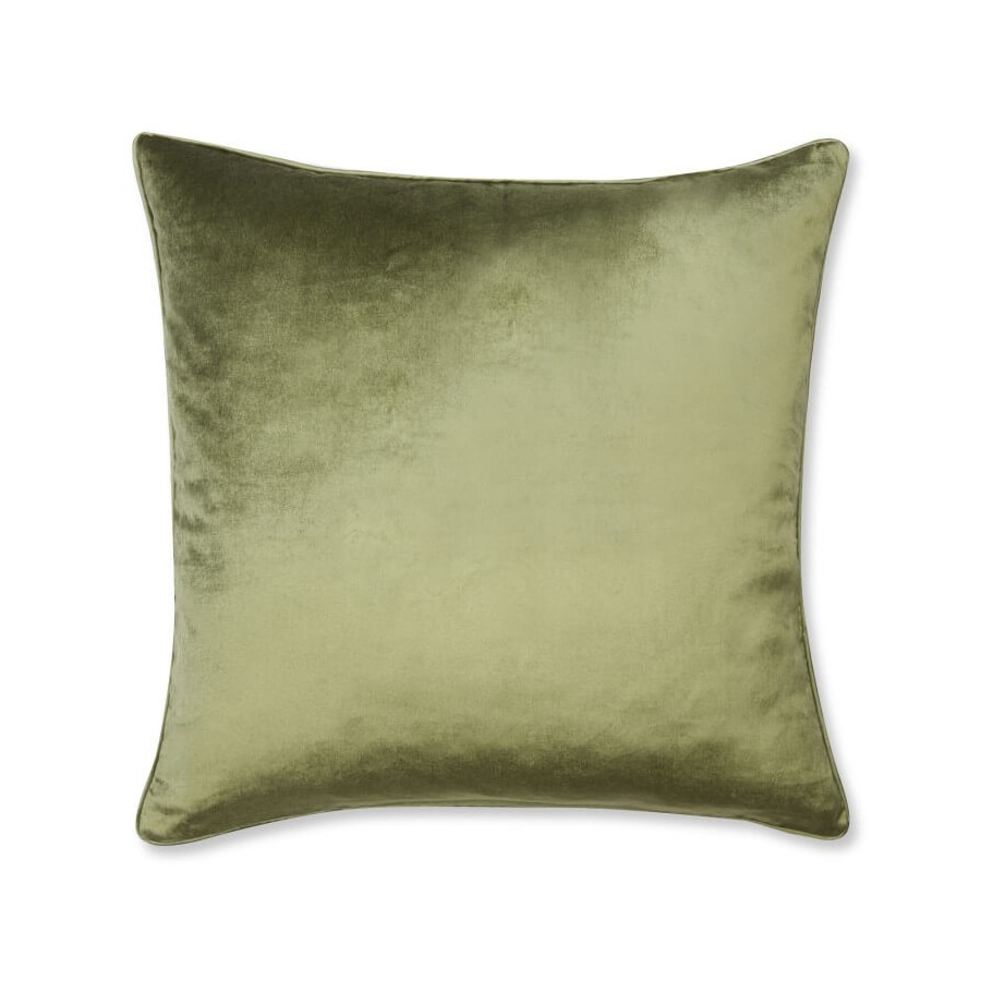 Laura Ashley Nigella velvet cushion. Hedge green hue. Square 50 x 50 cm. Padding included.
