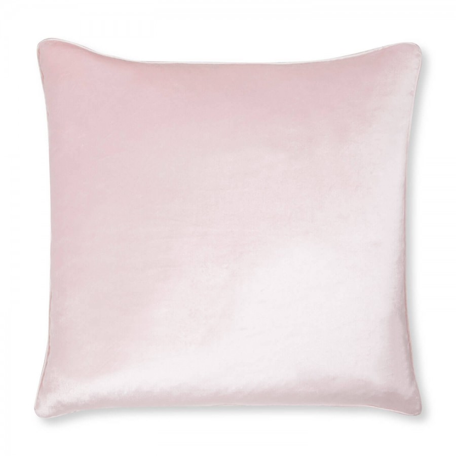 Laura Ashley Nigella velvet cushion. Blush tone. Square 50 x 50 cm. Padding included.