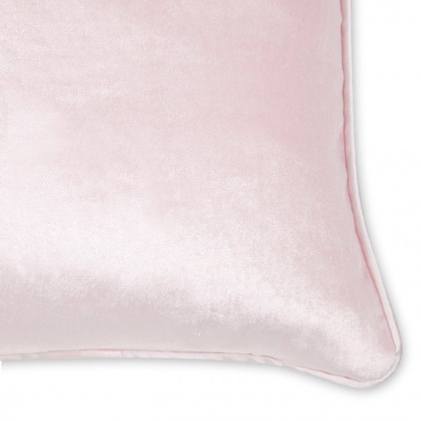 Laura Ashley Nigella velvet cushion. Blush tone. Square 50 x 50 cm. Padding included.