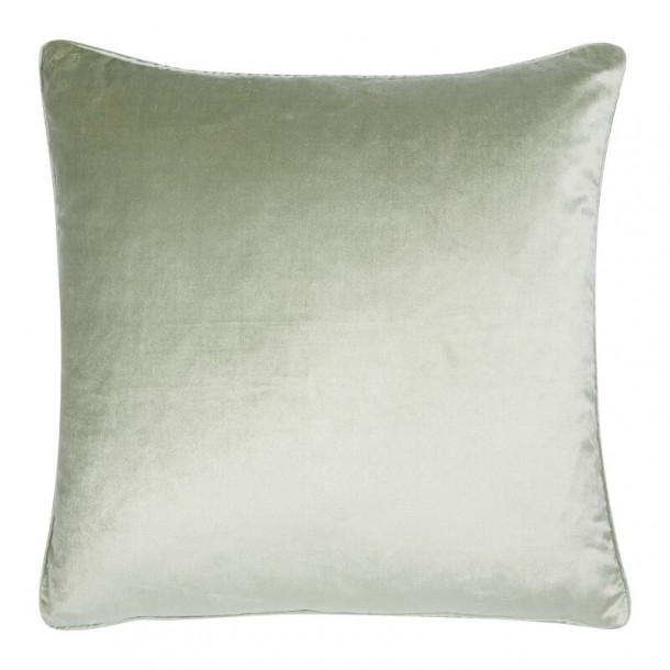 Laura Ashley Nigella velvet cushion. Pistachio green tone. Square 50 x 50 cm. Padding included.