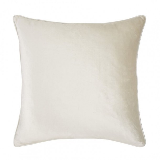 Nigella velvet cushion, by Laura Ashley in oyster tone. Square 50 x 50 cm. Padding included.