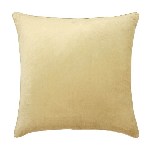 Nigella velvet cushion, by Laura Ashley in camomile yellow. Square 50 x 50 cm. Padding included.