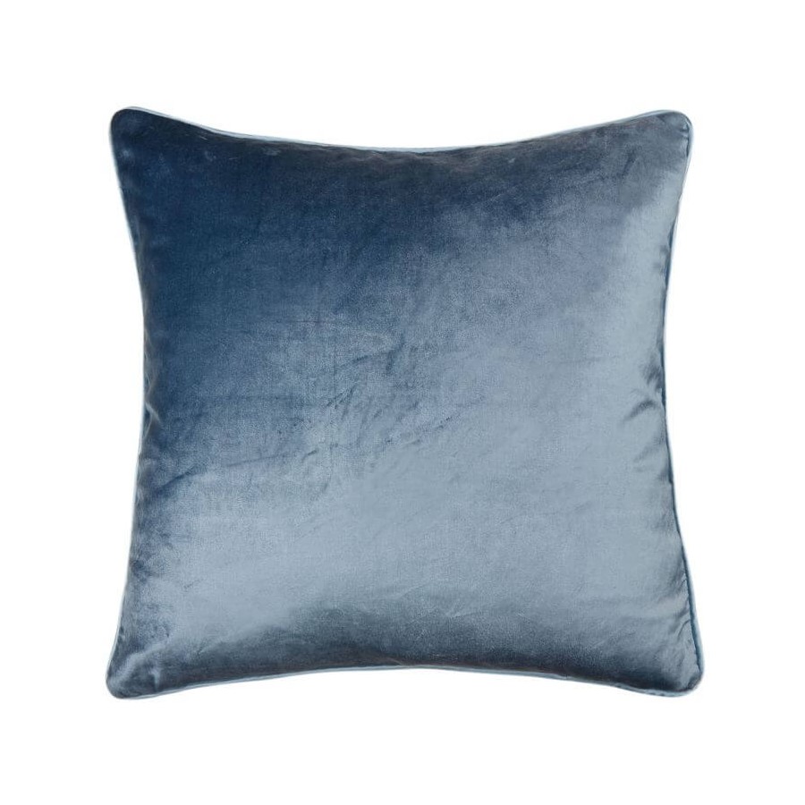 Laura Ashley Nigella velvet cushion in dark seaspray. Square 50 x 50 cm. Padding included.