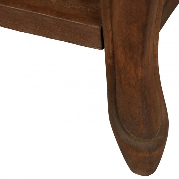 Mesa de centro. Colección Montpellier, Laura Ashley. Acabado nogal en madera maciza. Labrada con elegantes. Estilo Romántico.