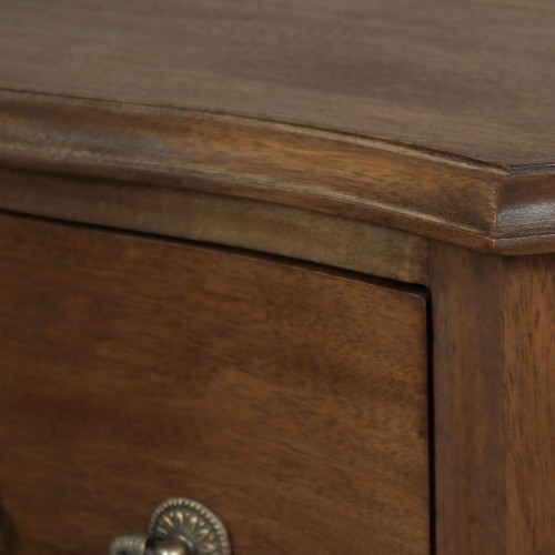 Montpellier Collection, Laura Ashley. Solid wood. three drawers. Staggered front and turned legs. Carved walnut finish.