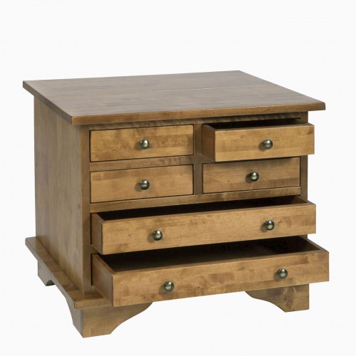 Table for garrat honey lamp. Garrat Collection, Laura Ashley. 6 drawers in solid birch with staining.