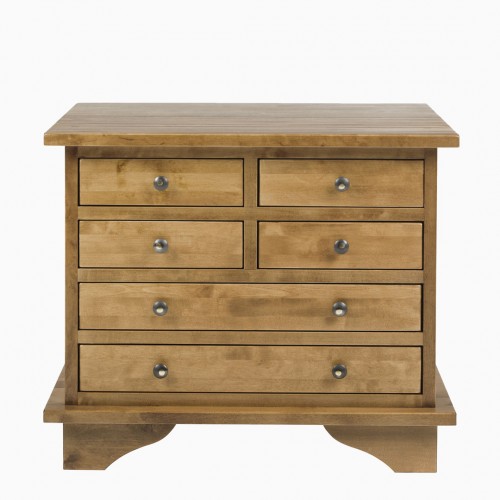 Table for garrat honey lamp. Garrat Collection, Laura Ashley. 6 drawers in solid birch with staining.