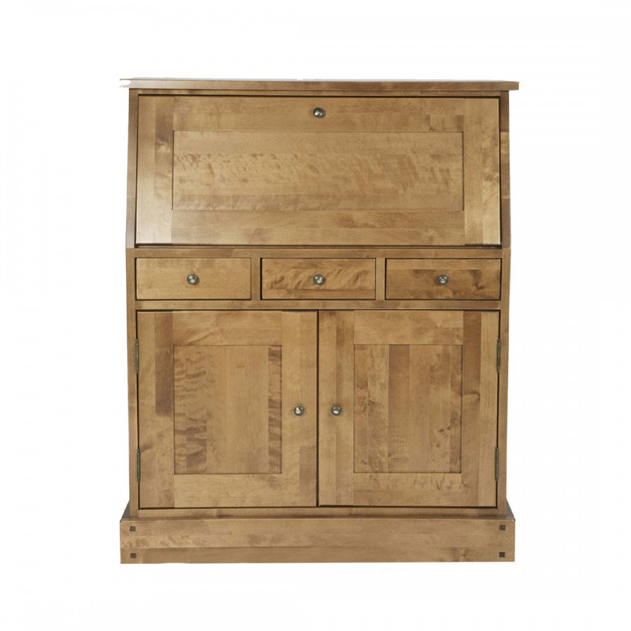 Garrat honey Desk, Laura Ashley. It unfolds to allow the use of its surface. 3 drawers and a cabinet.