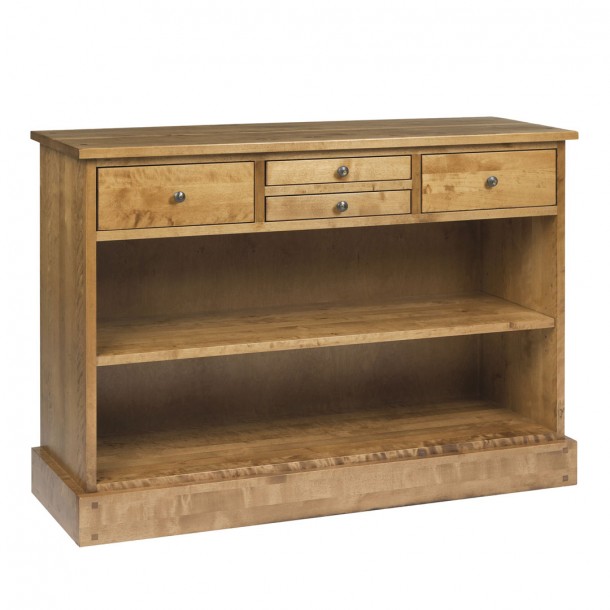 Garrat honey console. Garrat Collection, Laura Ashley. 4 drawers and 1 shelf. Solid birch subjected to staining.