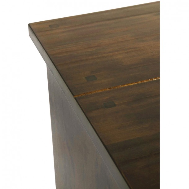 Garrat dark chestnut console. Garrat Collection, Laura Ashley. 4 drawers and 1 shelf. Solid birch subjected to staining.