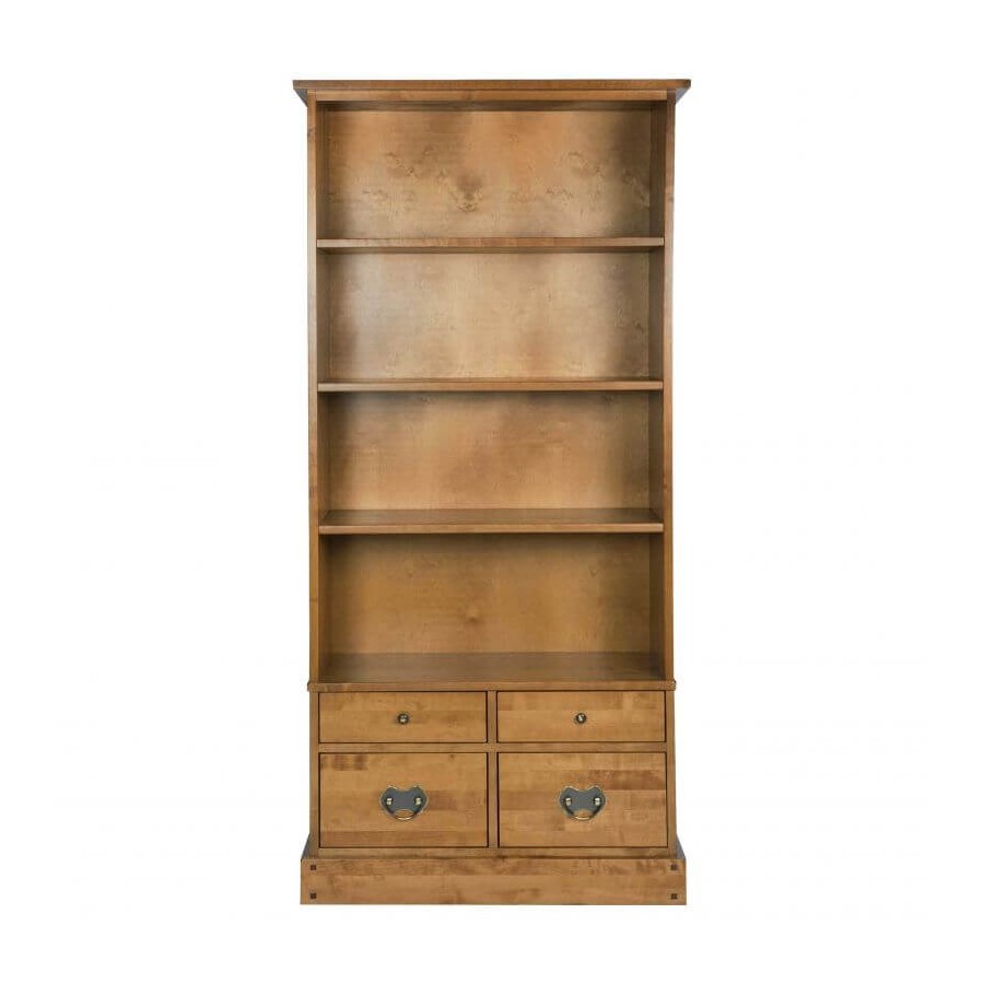 Bookcase in honey finish. It belongs to the Garrat collection, by Laura Ashley. 4 drawers of two sizes and 3 removable shelves.