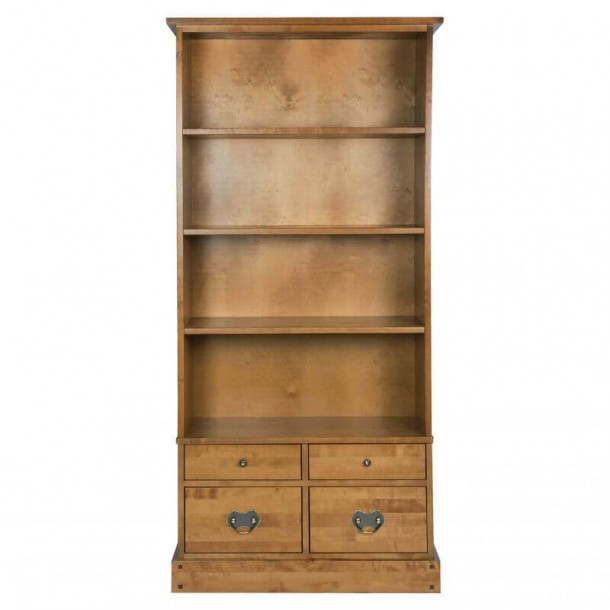 Bookcase in honey finish. It belongs to the Garrat collection, by Laura Ashley. 4 drawers of two sizes and 3 removable shelves.