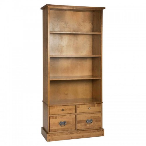 Bookcase in honey finish. It belongs to the Garrat collection, by Laura Ashley. 4 drawers of two sizes and 3 removable shelves.