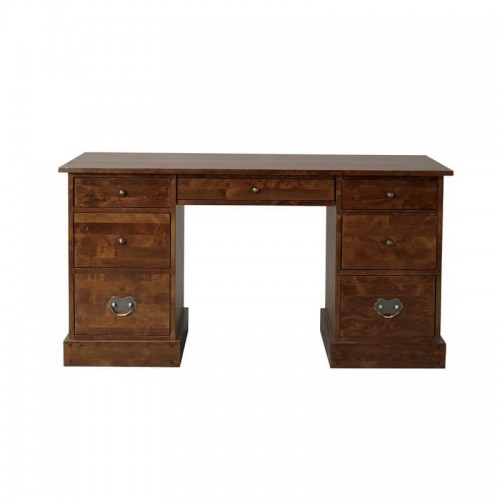 Garrat desk in dark chestnut finish. Garrat Collection, Laura Ashley. With 7 drawers that include auxiliary trays.