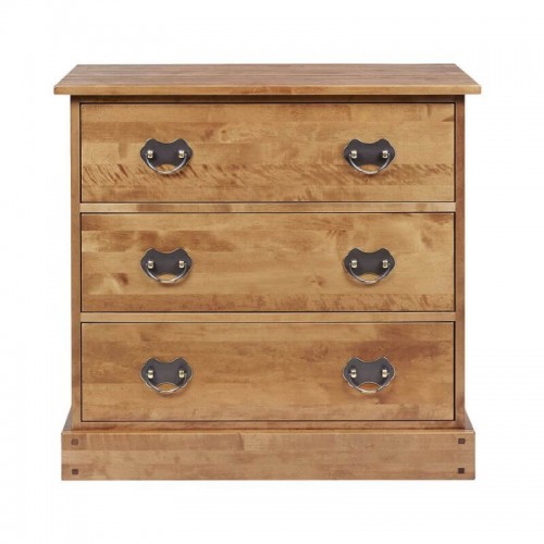 Dresser with 3 drawers with classic lines, honey finish. Garrat Collection, Laura Ashley. Lacquered easy maintenance.