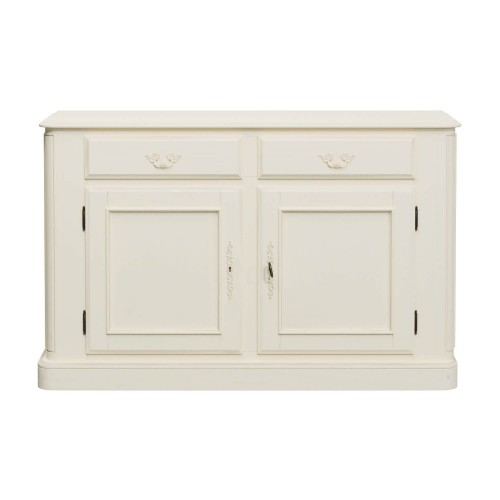 Extendable sideboard, 2 drawers and 1 double cabinet with interior shelf. Provencale Collection, Laura Ashley. Ivory finish.