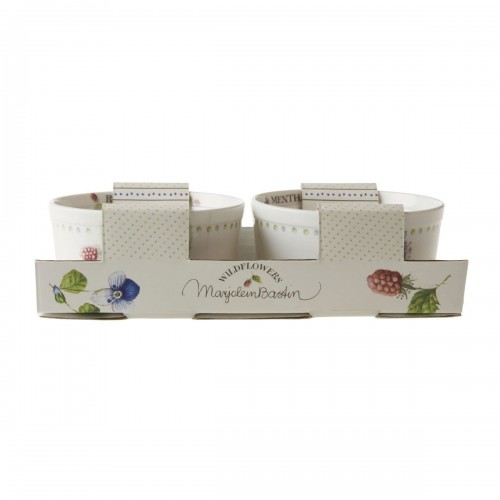 2 cuencos para horno, tipo ramekin, presentados en caja de regalo, estampados con decoración floral de diseño.
