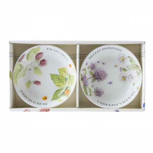 Set of 2 mini dishes, in giftbox, with a lovely floral design.