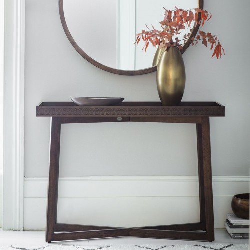 Boho Console Table Brown