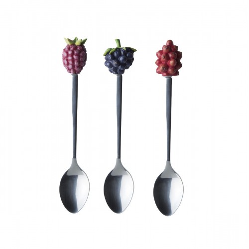 Set of 3 teaspoons in giftbox, with a lovely berry design.