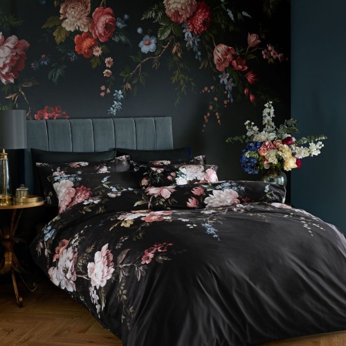 Hague Fleurs Black Bedset