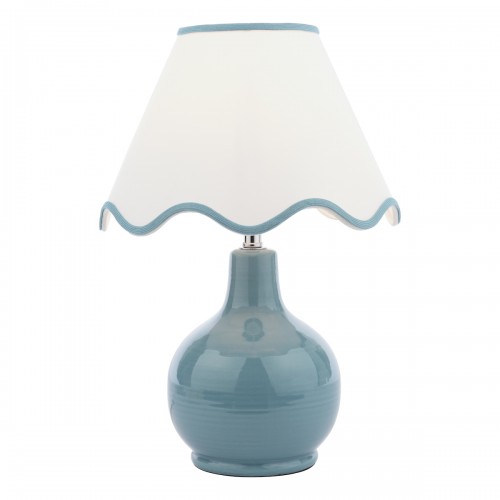 Bramhope Table Lamp Blue With Shade