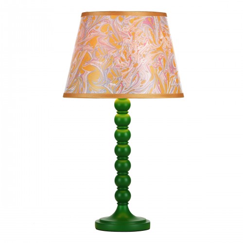 Spool Table Lamp Green Base...