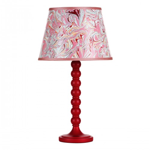 Spool Table Lamp Red Base Only