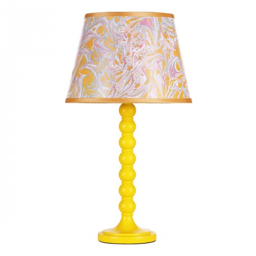 Spool Table Lamp Yellow Base Only