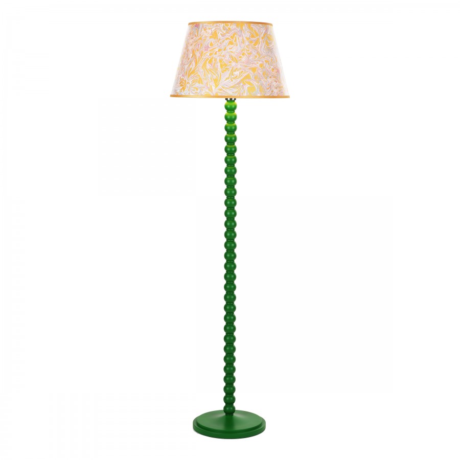 Spool Floor Lamp Green Base Only