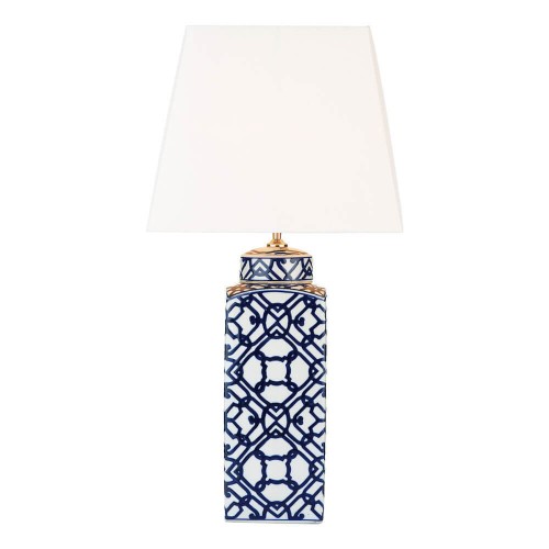 Mystic blue and white lamp...