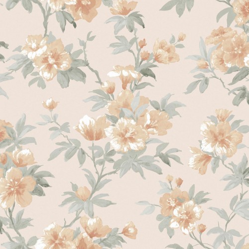 Rosamund Apricot Wallpaper