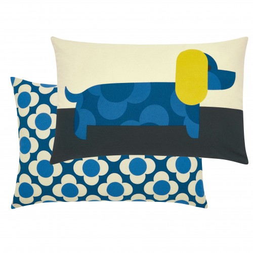 Dachshund Blue Cushion,...