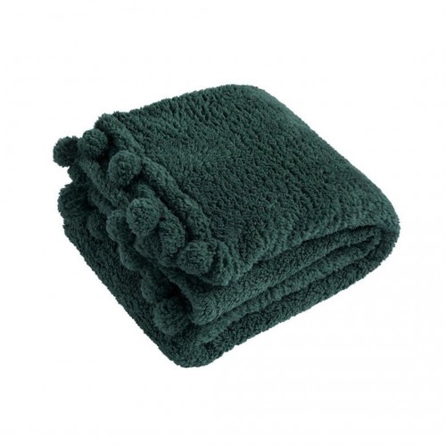 Cosy Pom Pom Throw Elm