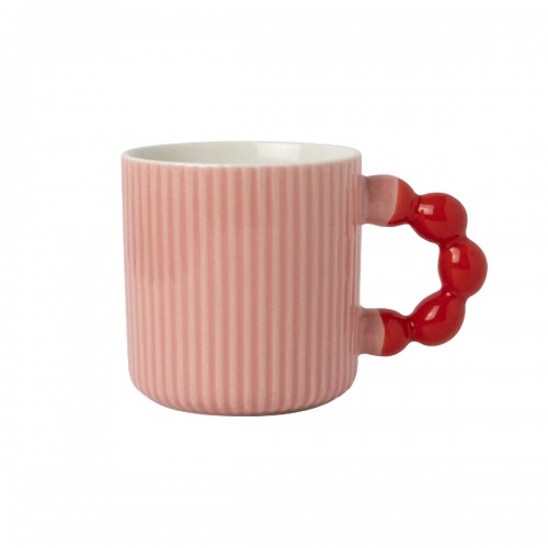 Taza Ebba Rosa con Asa Roja