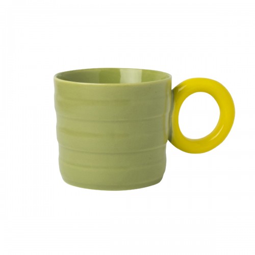 Mug Green With Yellow Ear...